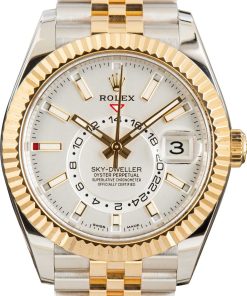 HandMade The Rolex Two Tone Sky-Dweller 326933 White Dial