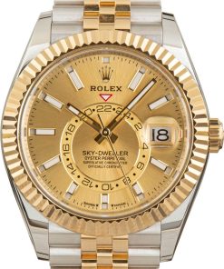 HandMade The Rolex Sky-Dweller 336933 Stainless Steel & 18k Yellow Gold