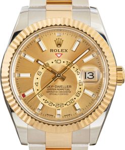 HandMade The Rolex Sky-Dweller 326933 Champagne Index Dial