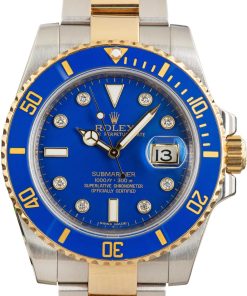 HandMade The Rolex Submariner Ref 116613 Blue Diamond Dial