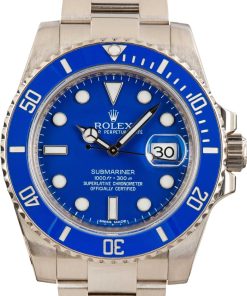 HandMade The Rolex Submariner Ref 116619 18k White Gold Smurf