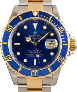HandMade The Rolex Submariner 16613 Blue Dial Two Tone Oyster