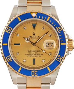 HandMade The Rolex Two-Tone Submariner 16613 Serti Dial