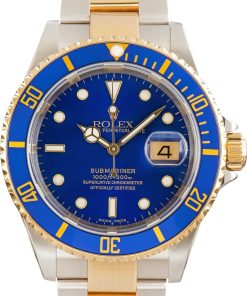 HandMade The Rolex Two-Tone Submariner 16613 Blue Bezel