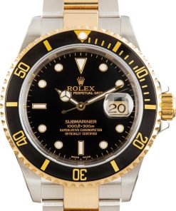 HandMade The Rolex Submariner Steel & Gold 16613 Black Dial