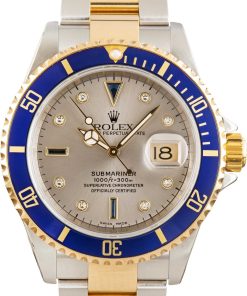 HandMade The Rolex Submariner Ref 16613 Slate Serti Dial