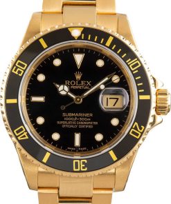 HandMade The Rolex Submariner 16618 18k Yellow Gold