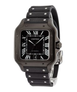 Alternative view of HandMade The Santos de Cartier WSSA0039 Large Black Steel Model