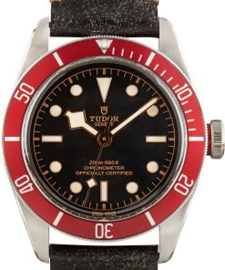 HandMade The Tudor Heritage Ref 79230 Black Bay Red Bezel