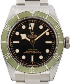HandMade The Tudor Black Bay 79230G Harrods Special Edition Green Bezel