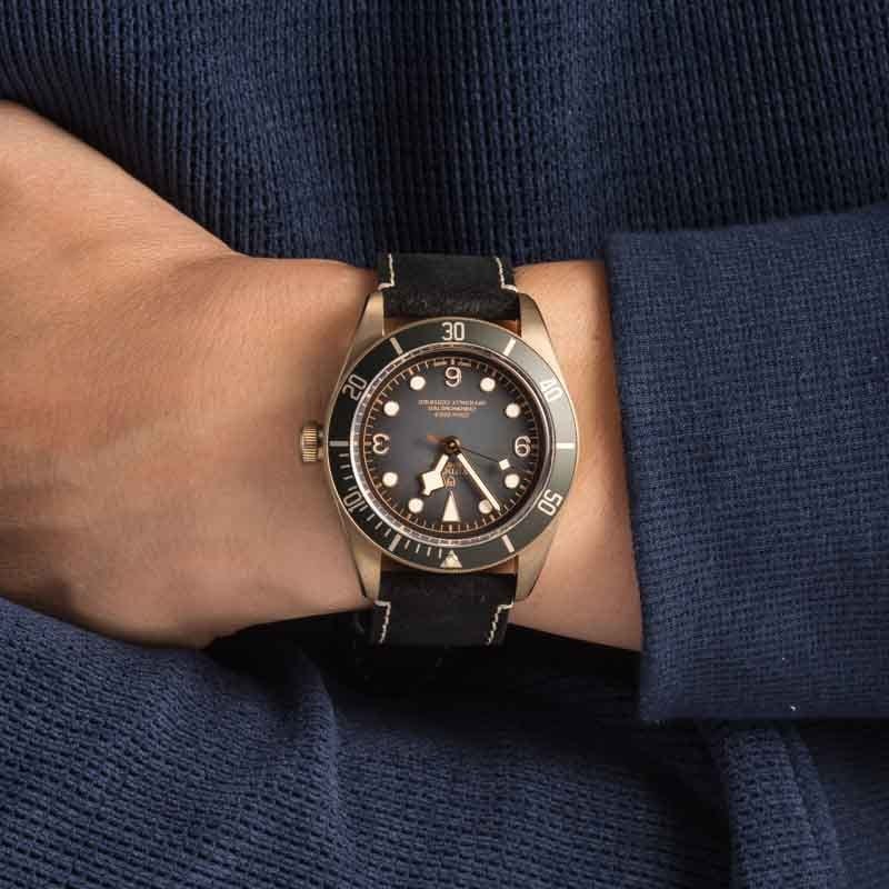 HandMade The Tudor Heritage Black Bay Bronze 79250BA Leather Strap - Image 5