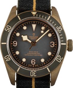HandMade The Tudor Black Bay Bronze 79250 Fabric Strap