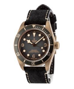 Alternative view of HandMade The Tudor Heritage Black Bay Bronze 79250BA Leather Strap