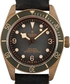 HandMade The Tudor Heritage Black Bay Bronze 79250B Leather Strap