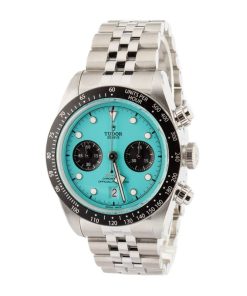 Alternative view of HandMade The Tudor Black Bay Chrono 79360N Turquoise Dial