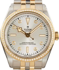 HandMade The Tudor Black Bay 39 ref 79673 Silver Diamond Dial