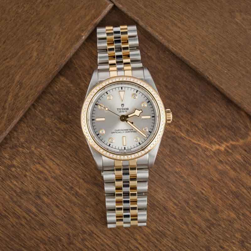 HandMade The Tudor Black Bay 39 ref 79673 Silver Diamond Dial - Image 6