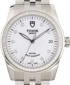 HandMade The Tudor Glamour Date 55020 White Diamond Dial