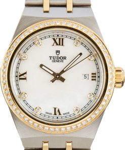 HandMade The Tudor Royal 28323 Mother of Pearl Diamond Dial