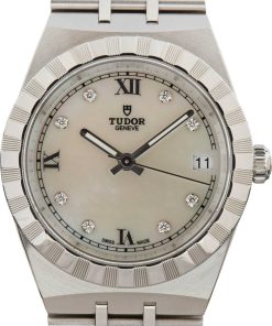HandMade The Tudor Royal 28400 Mother Of Pearl Diamond Dial