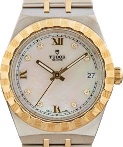 HandMade The Tudor Royal 28403 Mother of Pearl Diamond Dial