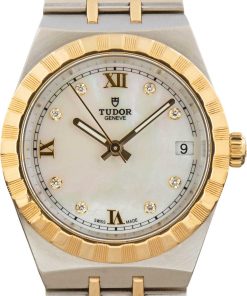HandMade The Tudor Royal 28403 Mother of Pearl Diamond Dial