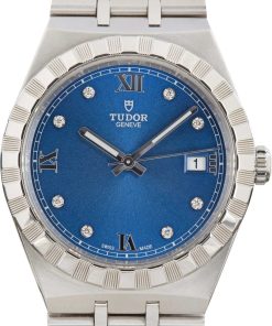 HandMade The Tudor Royal ref 28500 Stainless Steel Blue Dial