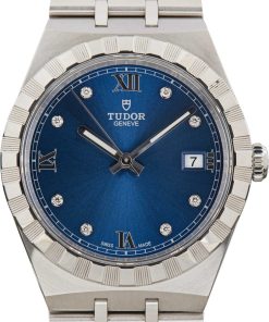 HandMade The Tudor Royal ref 28500 Stainless Steel Blue Dial