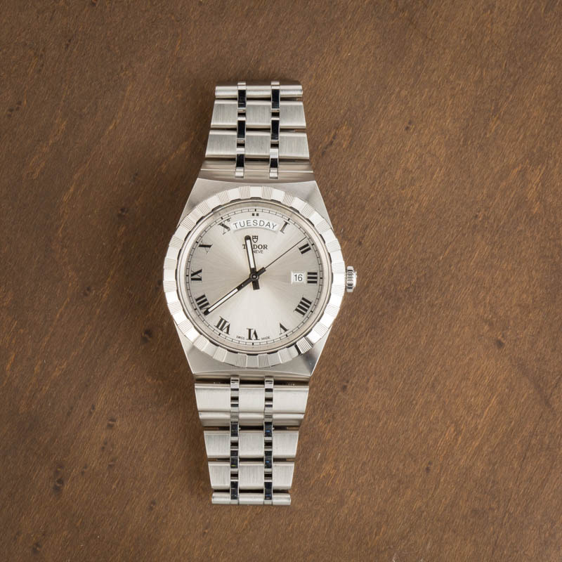 HandMade The Tudor Royal 28600 Stainless Steel Silver Dial - Image 6