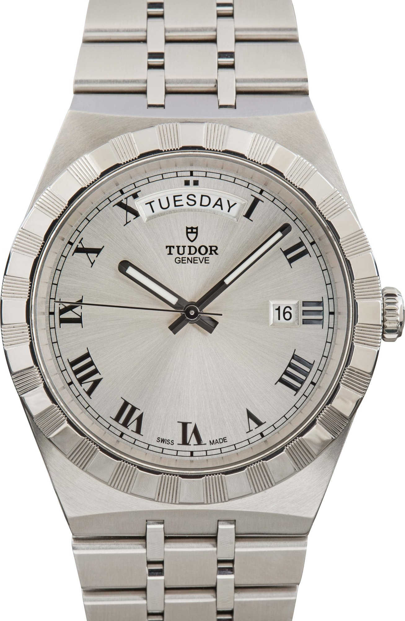 HandMade The Tudor Royal 28600 Stainless Steel Silver Dial