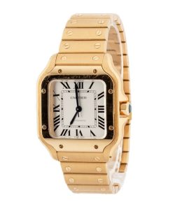 Alternative view of HandMade The Santos de Cartier Ref WGSA0030 18k Yellow Gold Medium Model