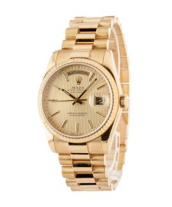 Alternative view of HandMade The Rolex Day-Date Ref 118238 Champagne Tapestry Dial