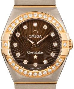 HandMade The Womens Omega Constellation Brown Supernova Diamond Dial