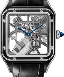 SANTOS-DUMONT SKELETON WATCH EQUIPPED WITH A MICRO-ROTOR