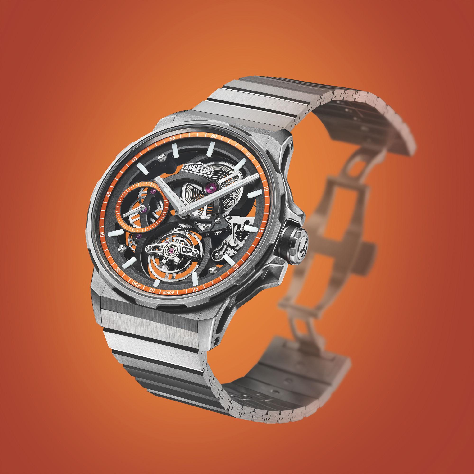 Flying Tourbillon Skeleton Titanium Orange Edition - Image 8
