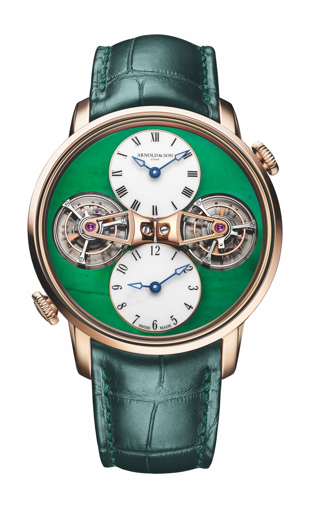 Double Tourbillon Jade Red Gold