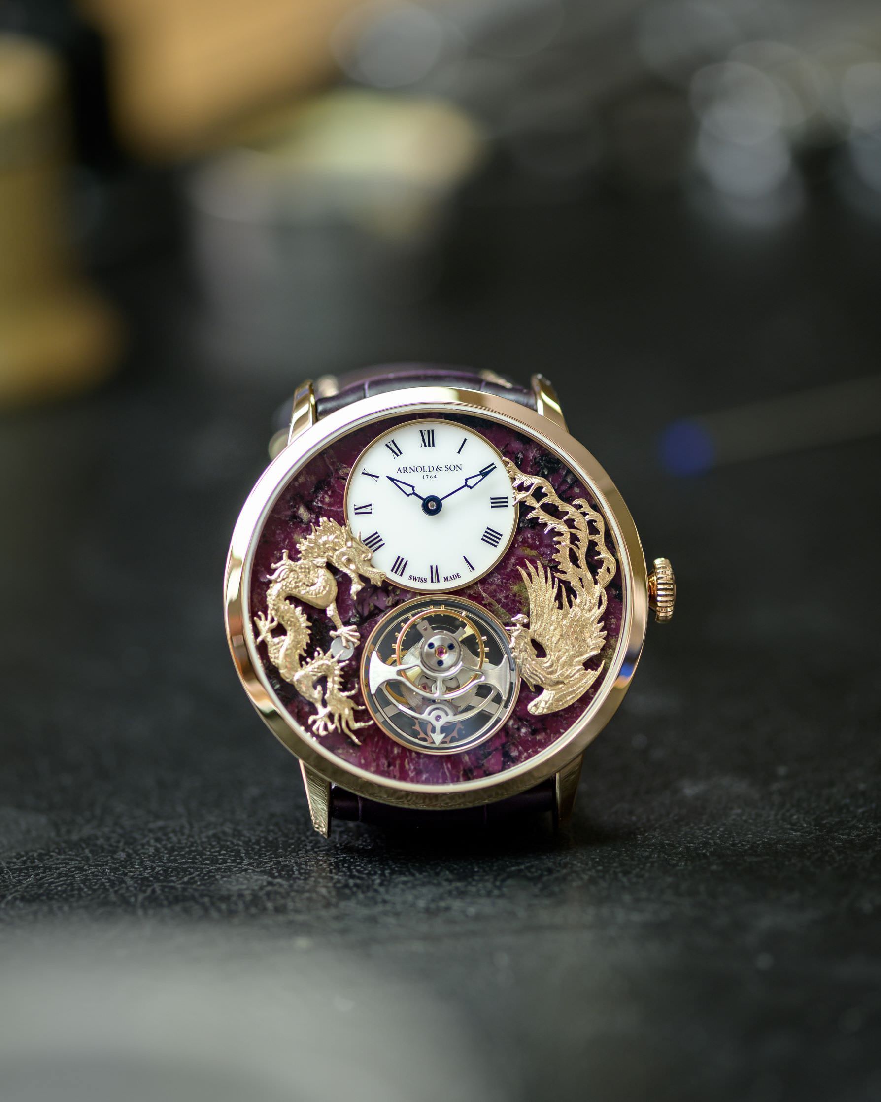 Ultrathin Tourbillon Red Gold Dragon & Phoenix Eudialyte - Image 5