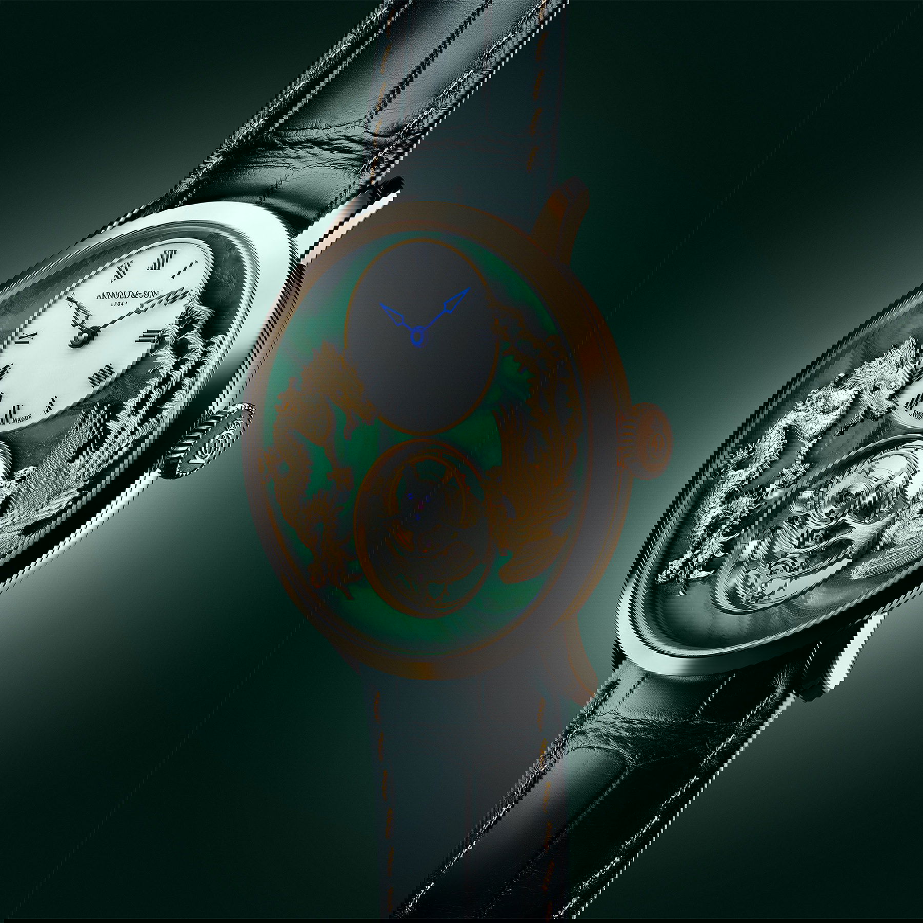 Ultrathin Tourbillon Red Gold Dragon & Phoenix Verdite - Image 7