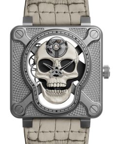 BR 01 LAUGHING SKULL WHITE