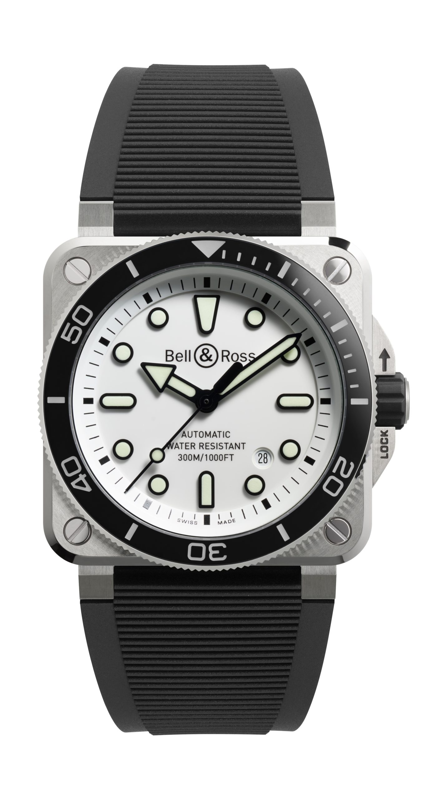 BR 03 Diver White Steel