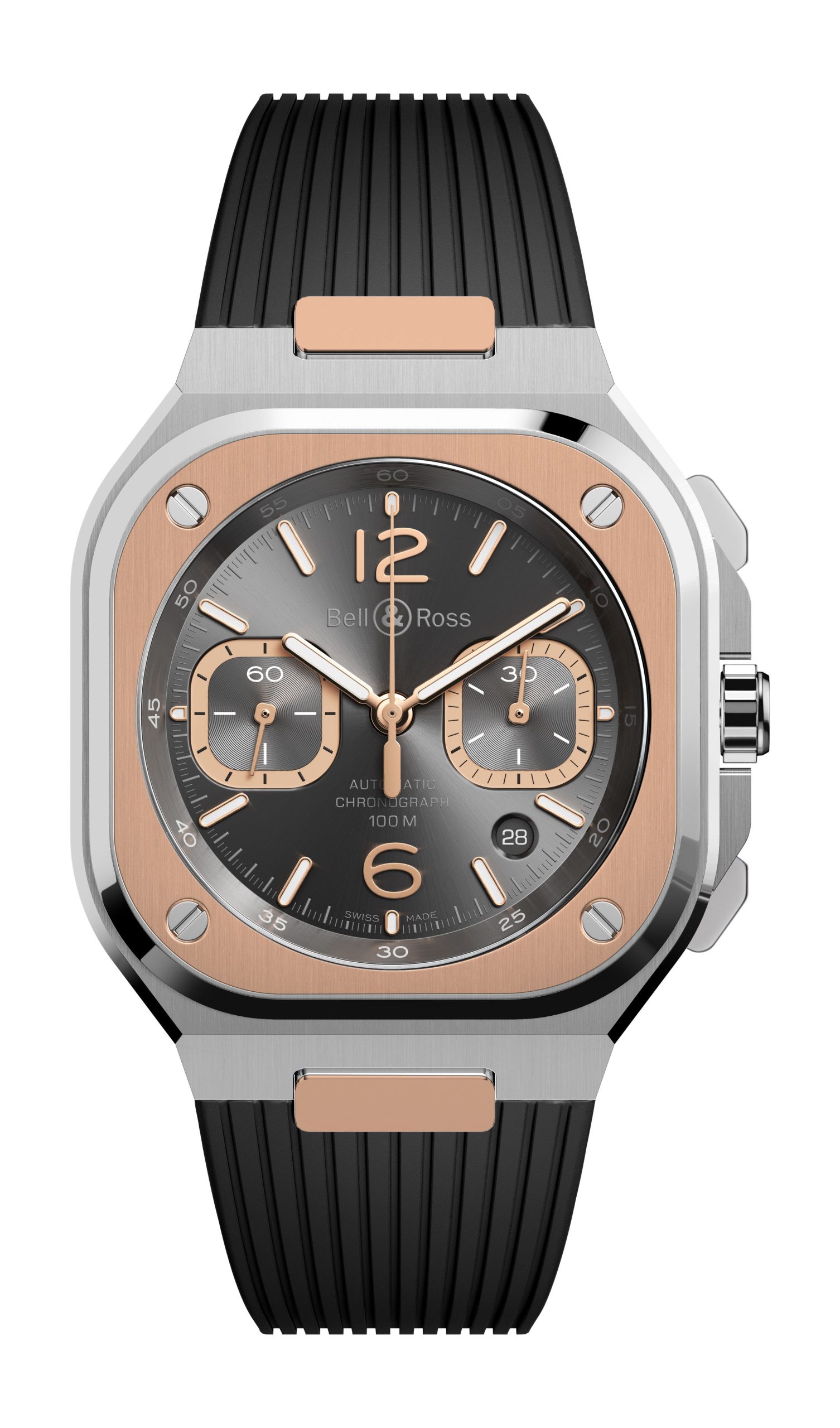 BR 05 Chrono Gray Steel & Gold