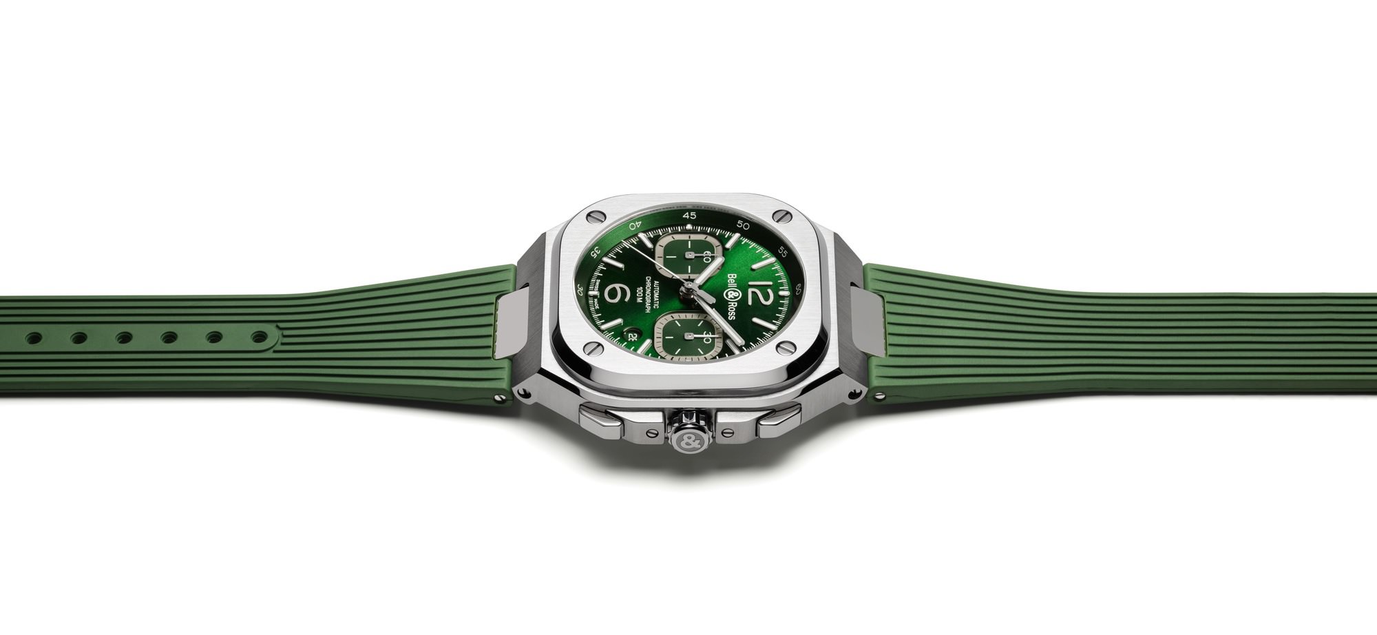 BR 05 Chrono Green Steel - Image 2