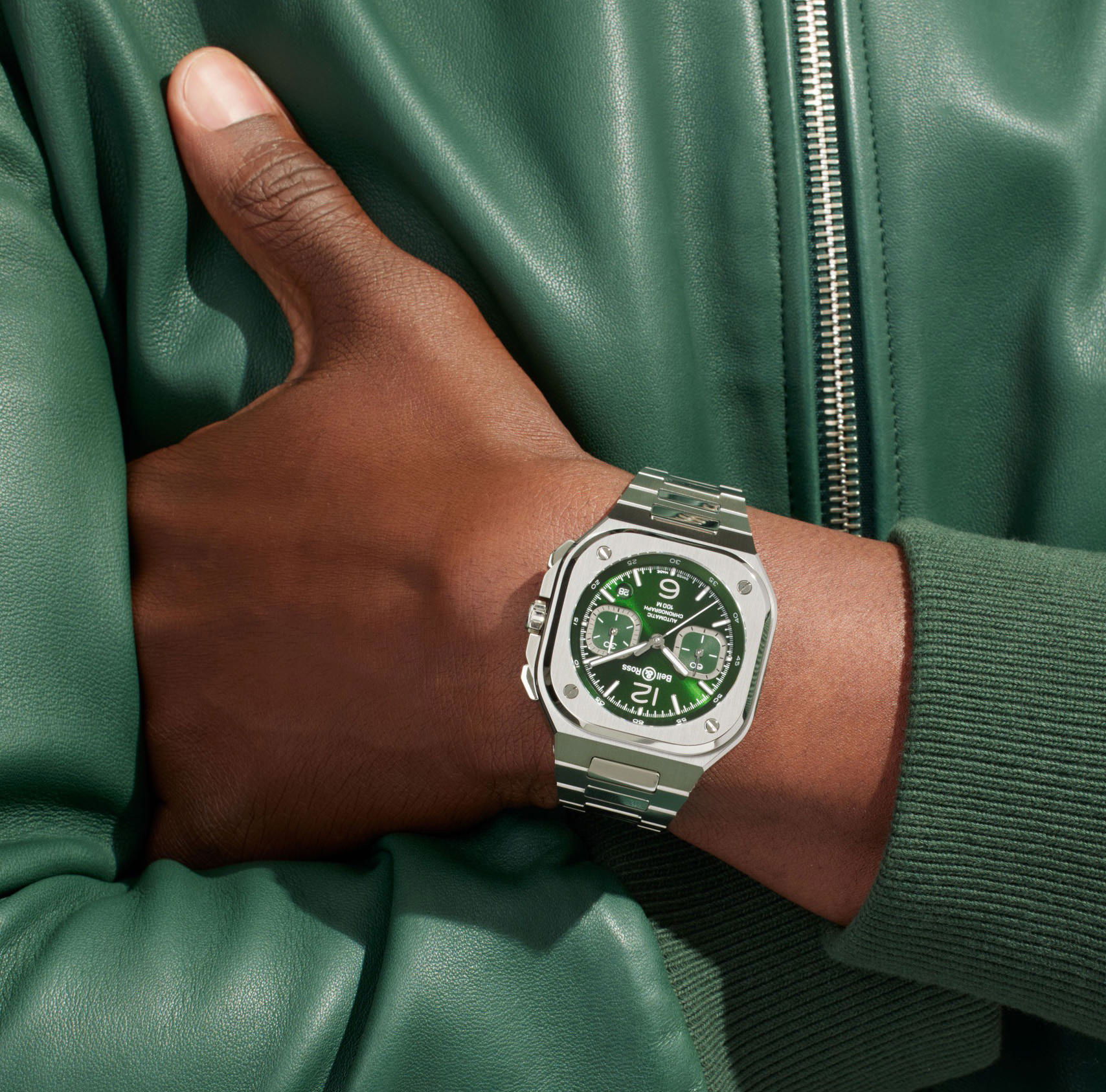 BR 05 Chrono Green Steel - Image 3