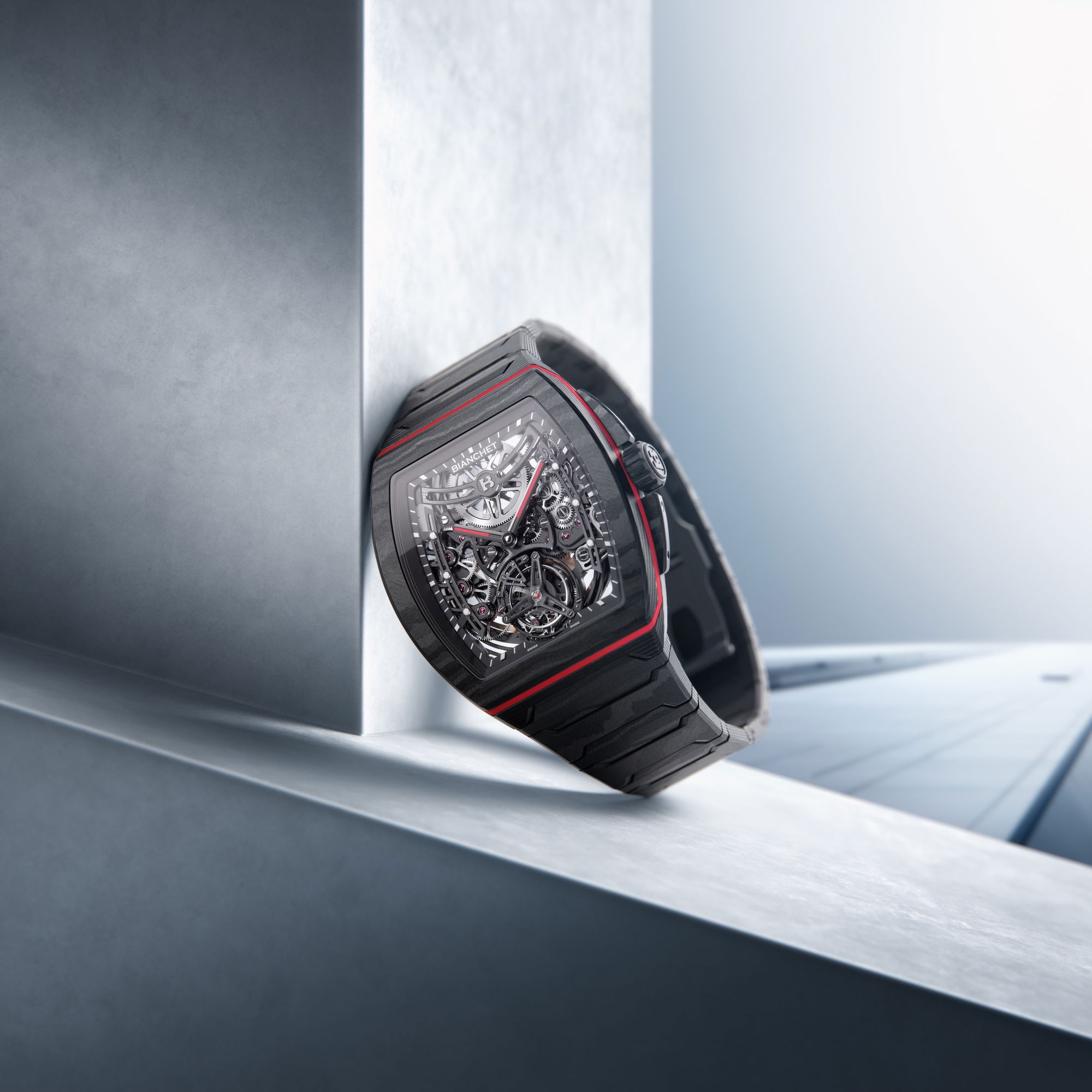 B 1.618 Flying Tourbillon UltraFino Carbon Skeleton Red - Image 2