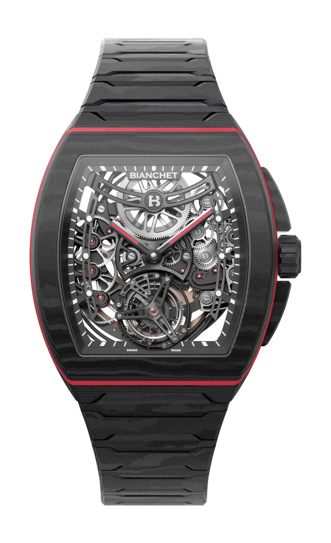 B 1.618 Flying Tourbillon UltraFino Carbon Skeleton Red