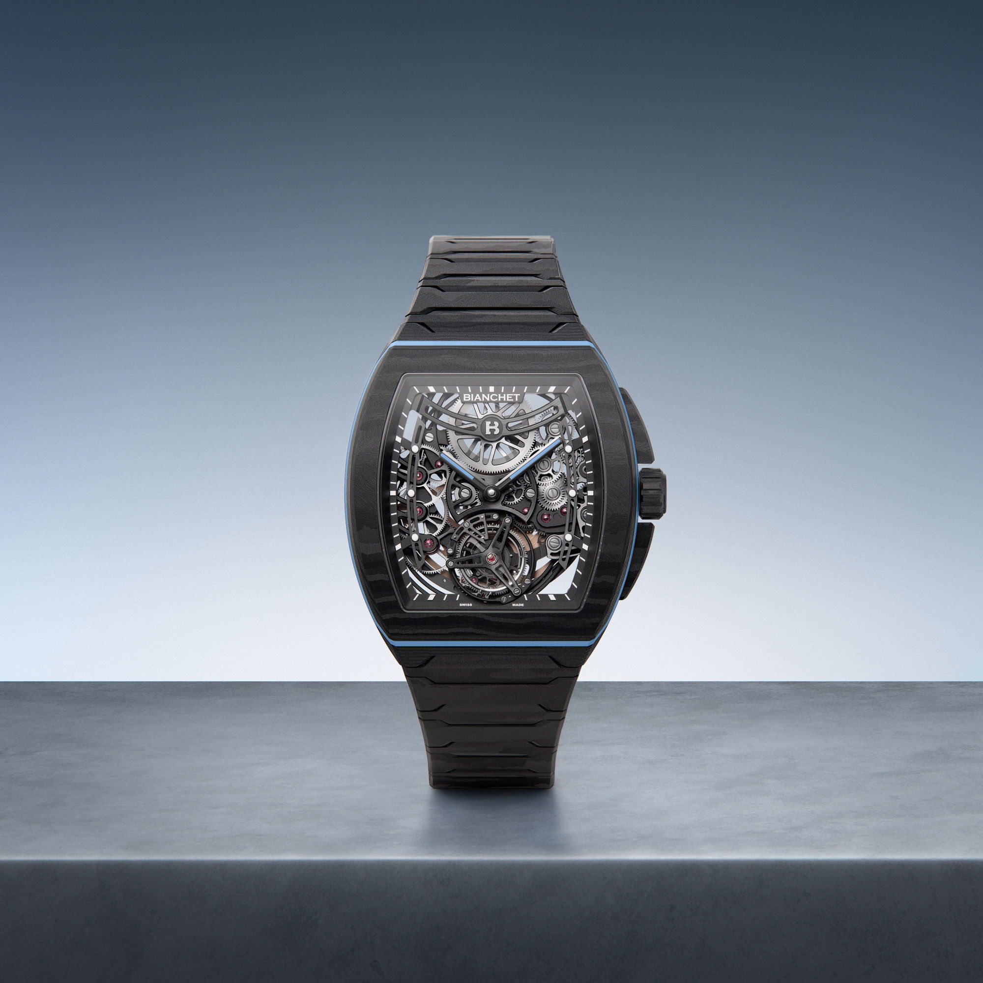 B 1.618 Flying Tourbillon UltraFino Carbon Skeleton Sky Blue - Image 2