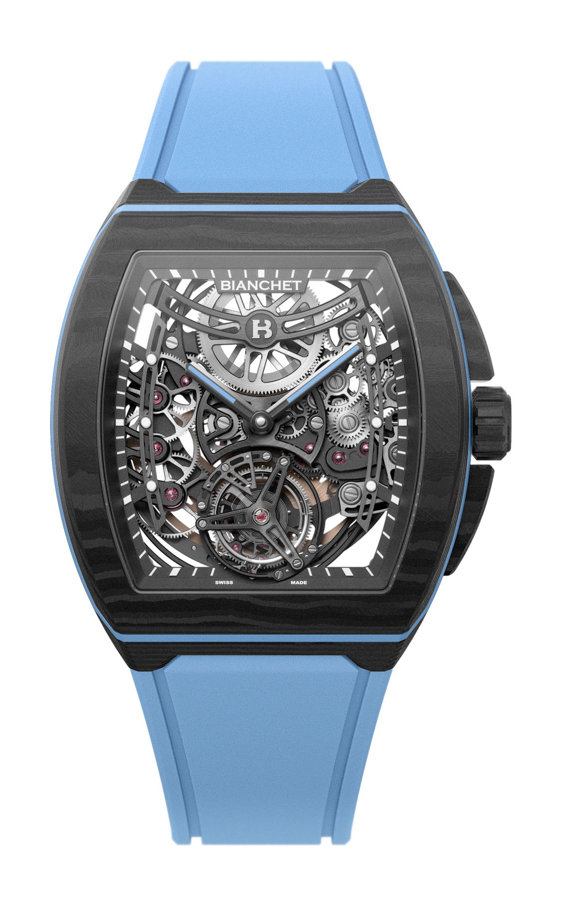 B 1.618 Flying Tourbillon UltraFino Carbon Skeleton Sky Blue - Image 3