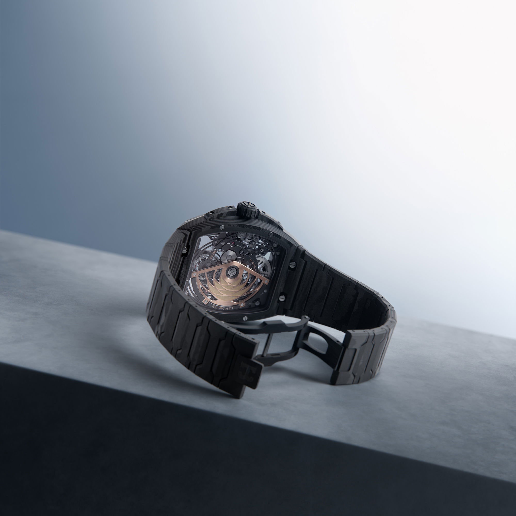 B 1.618 Flying Tourbillon UltraFino Carbon Skeleton Sky Blue - Image 6