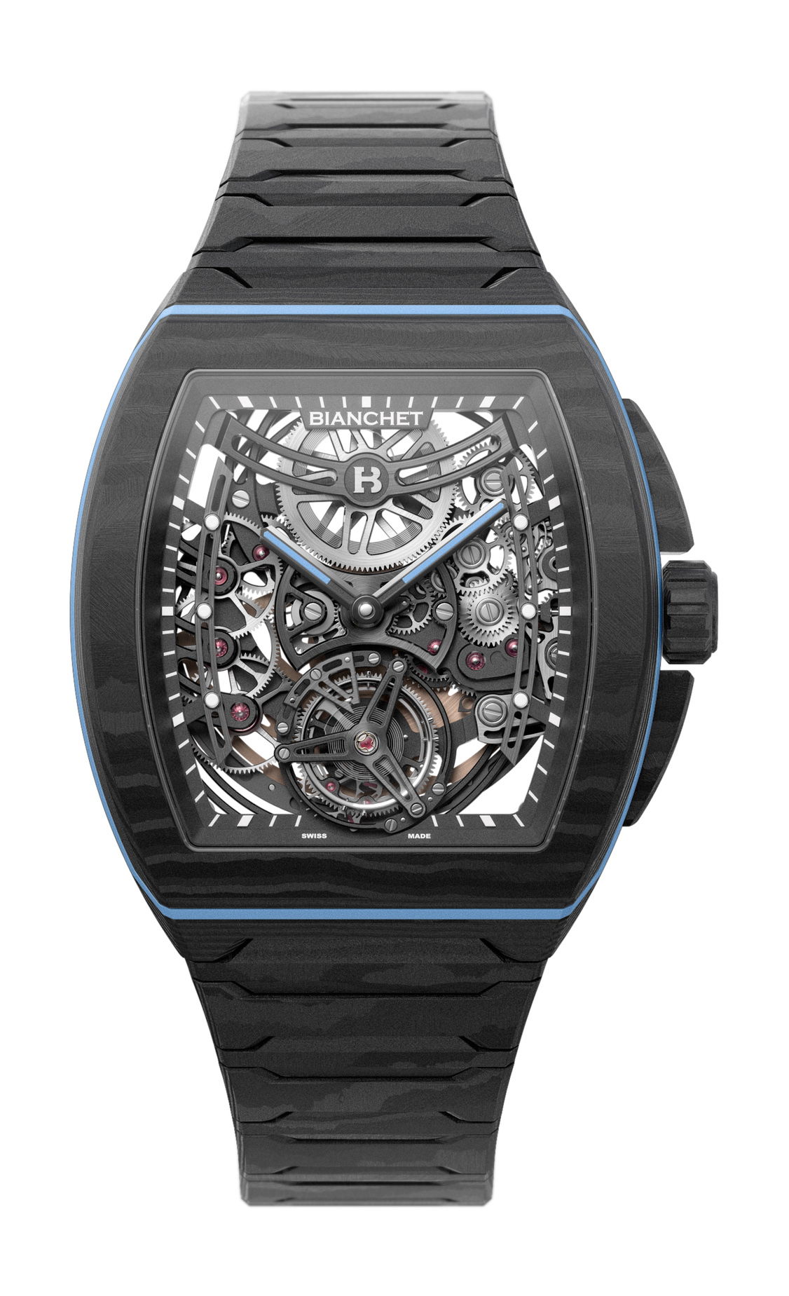 B 1.618 Flying Tourbillon UltraFino Carbon Skeleton Sky Blue