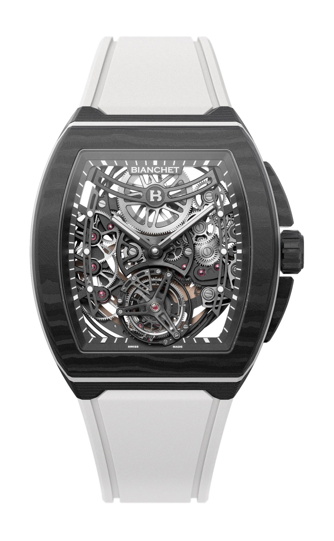 B 1.618 Flying Tourbillon UltraFino Carbon Skeleton White - Image 3